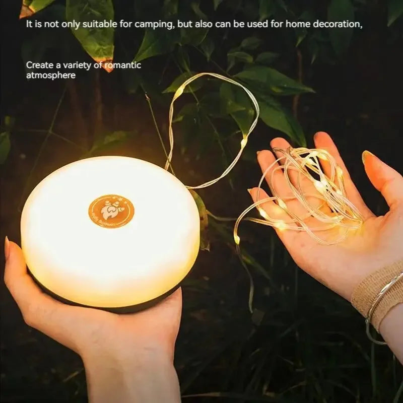 Portable Outdoor Camping LED Light Strip – Warm White & RGB Modes