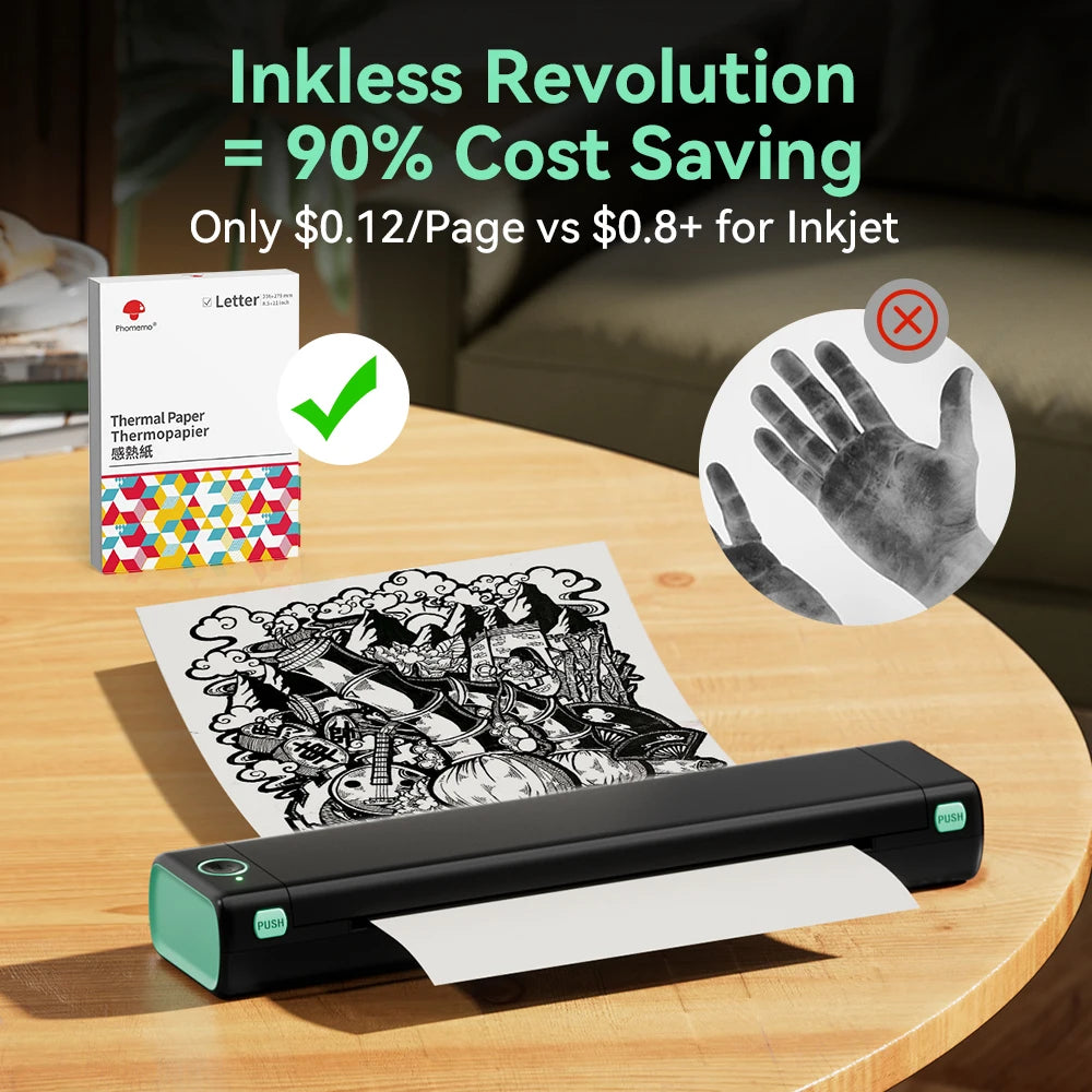 📄 Phomemo M08F Portable A4 Thermal Printer