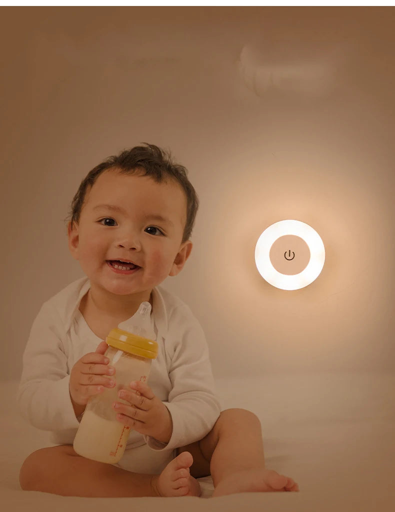 USB Rechargeable Magnetic Touch Night Light – Warm LED Glow