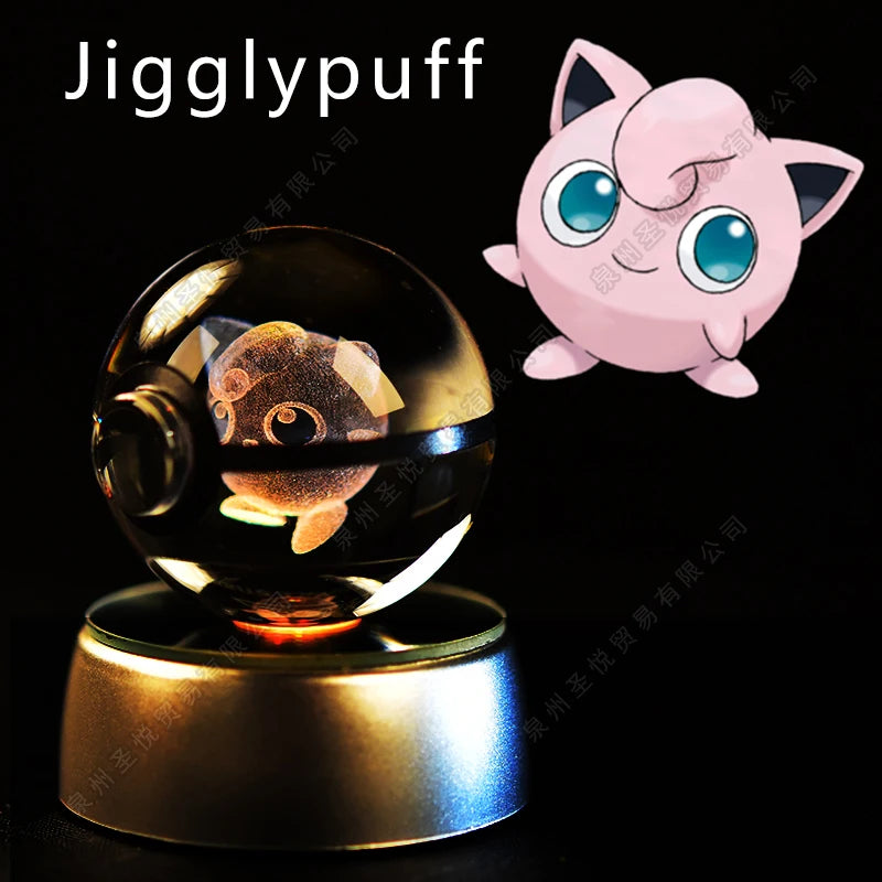 Pokémon 3D Crystal Ball Night Light with LED Base