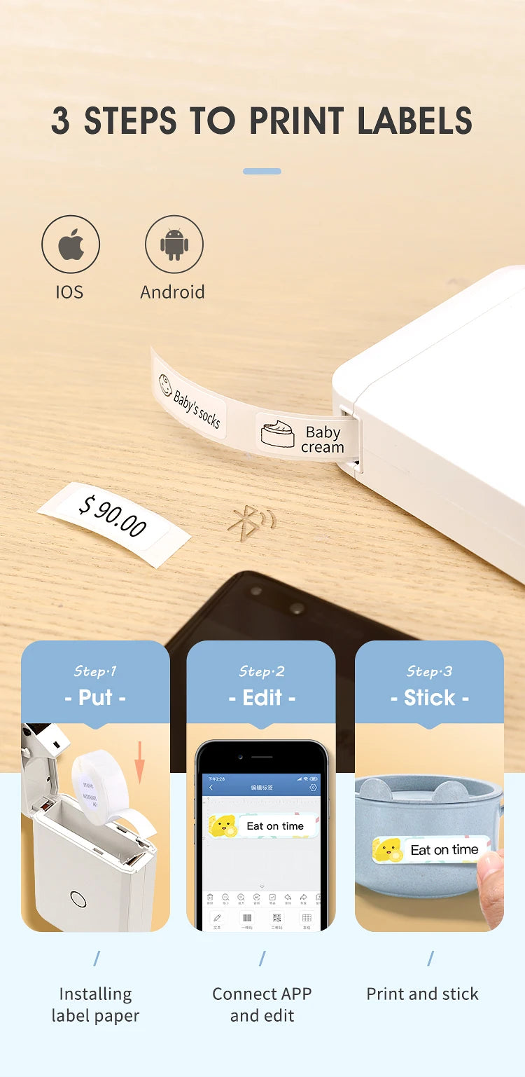 📌 NiiMbot D110 Portable Bluetooth Label Maker