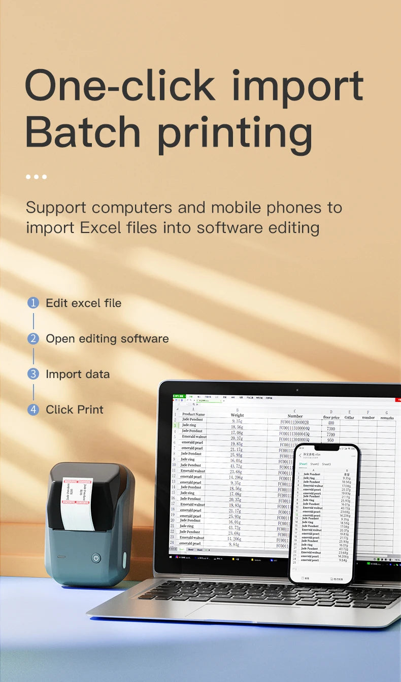 NIIMBOT B1 Bluetooth Thermal Label Printer