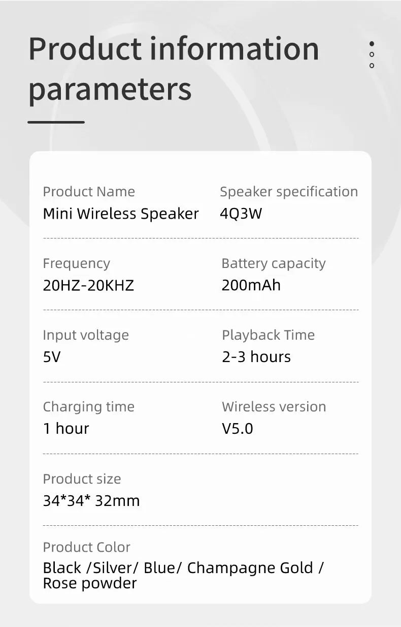 SUPMANGO M1 Portable Bluetooth Speaker – 3D Surround Sound