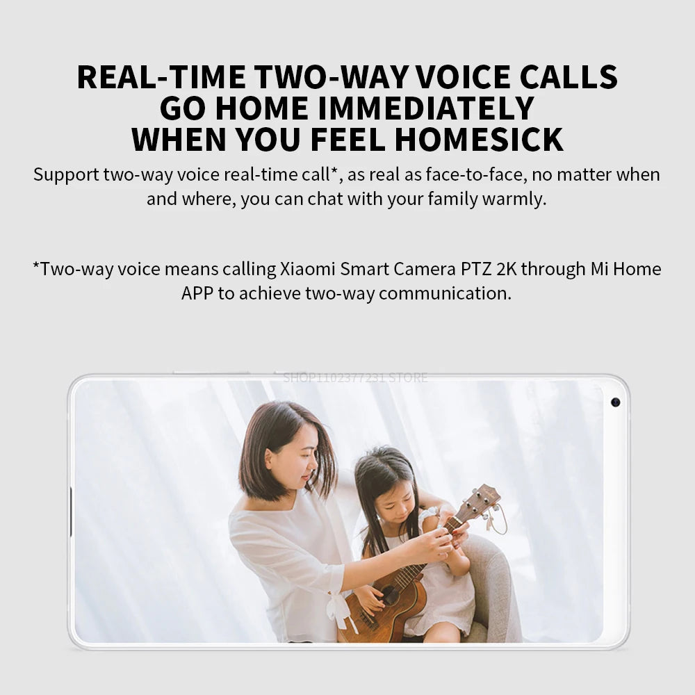 Xiaomi Smart Camera PTZ 2K Version – AI Human Detection & 360° Panoramic View