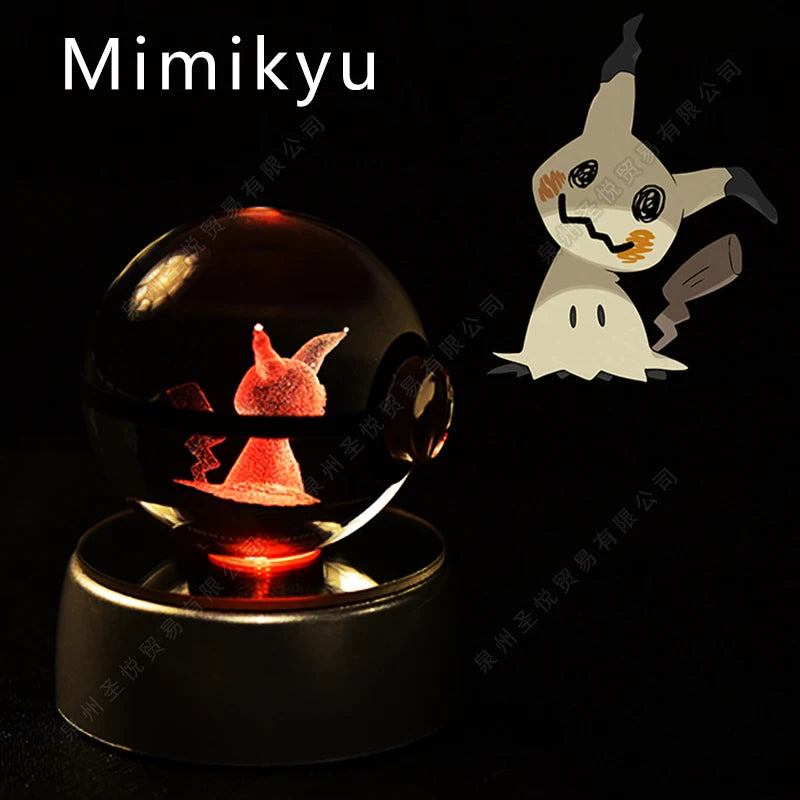 Pokémon 3D Crystal Ball Night Light with LED Base