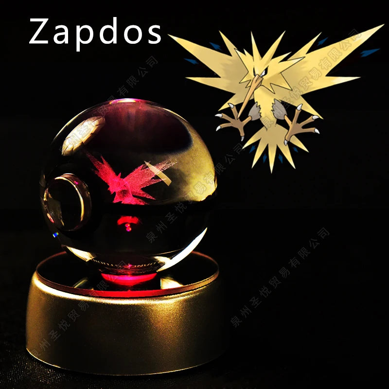 Pokémon 3D Crystal Ball Night Light with LED Base