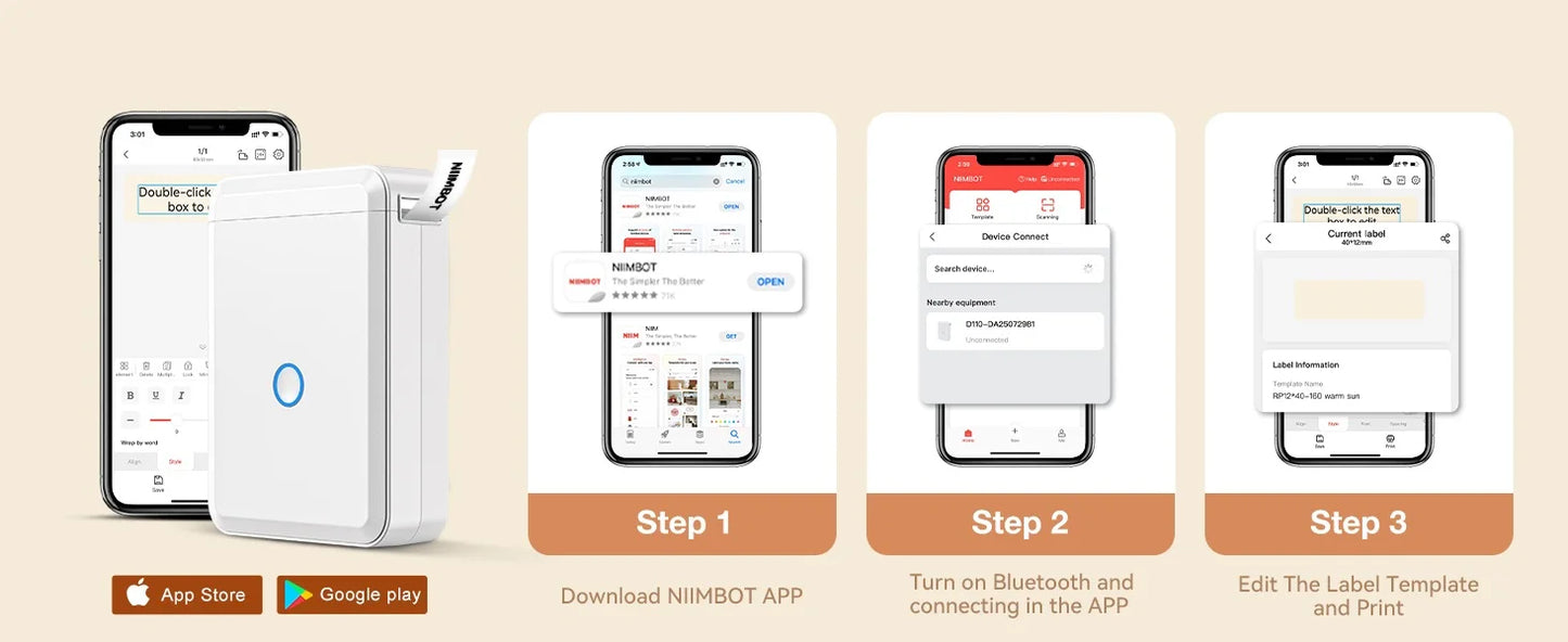 📌 NiiMbot D110 Portable Bluetooth Label Maker