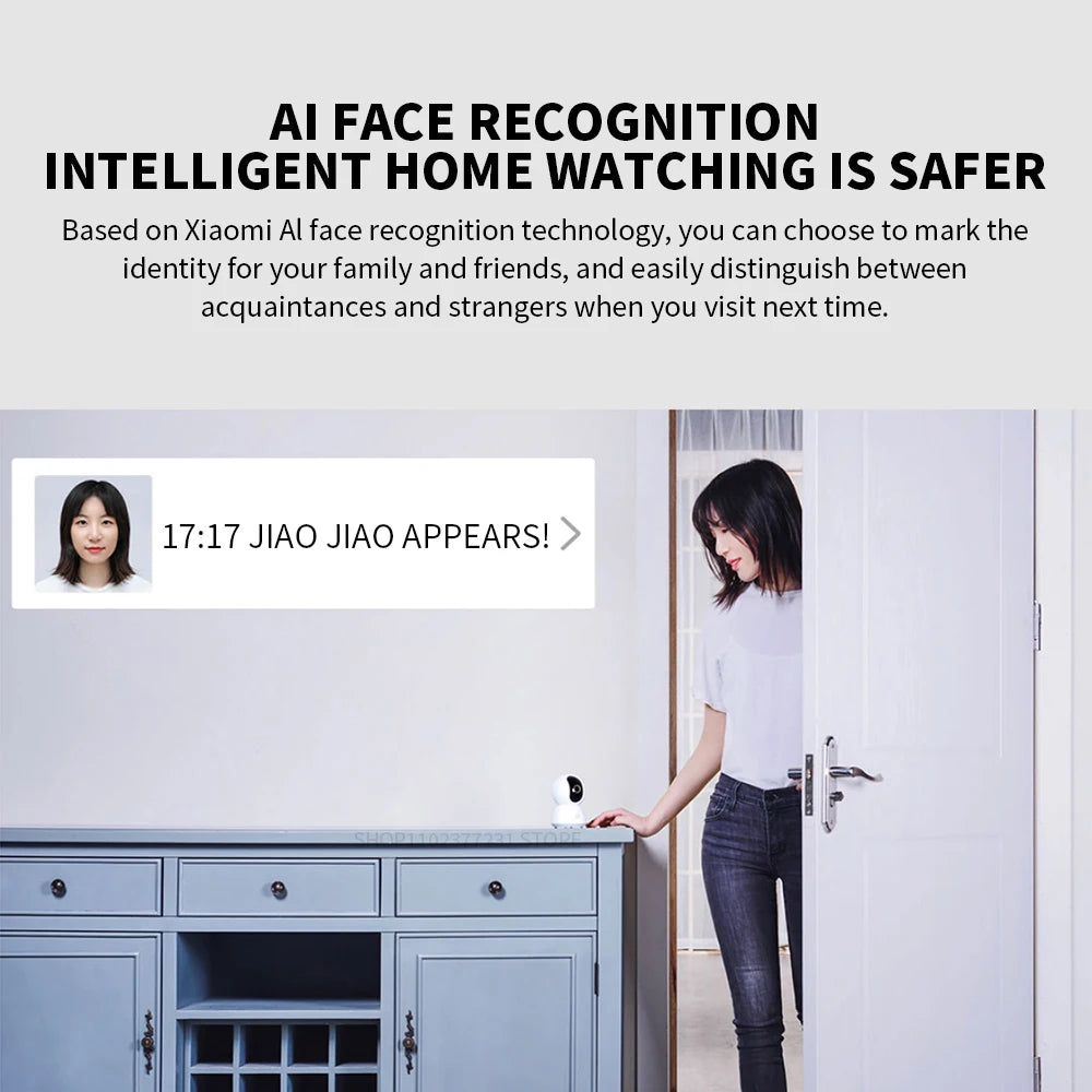 Xiaomi Smart Camera PTZ 2K Version – AI Human Detection & 360° Panoramic View