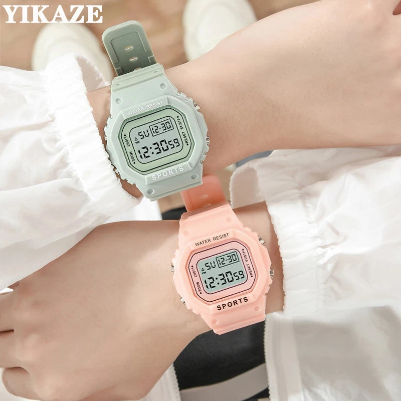 YIKAZE Sports LED Digital Watch – Unisex Waterproof Casual Timepiece