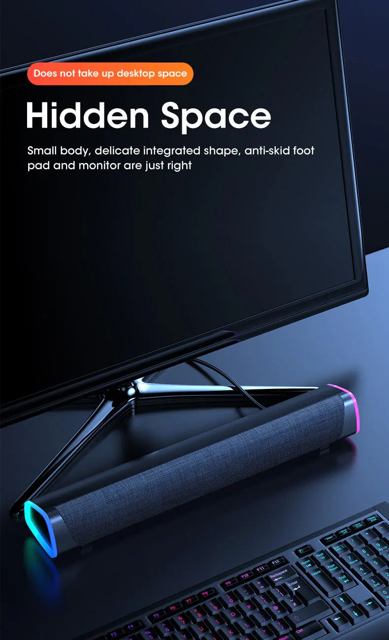 π΅ 4D Computer Speaker Bar β Bluetooth 5.0 Surround Sound