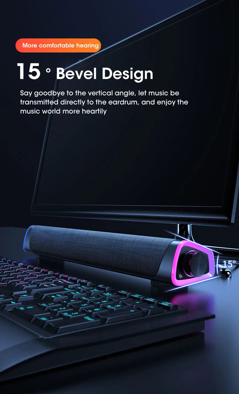 π΅ 4D Computer Speaker Bar β Bluetooth 5.0 Surround Sound