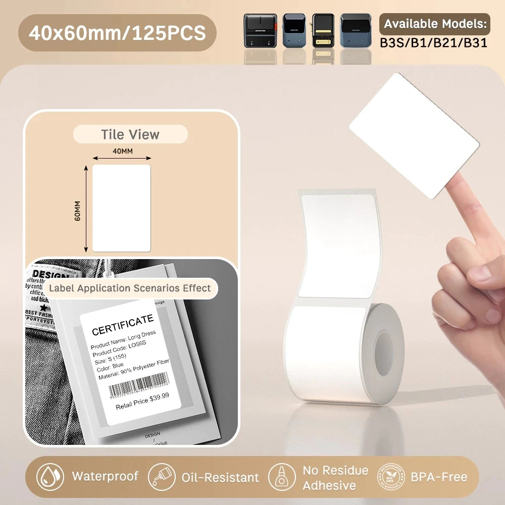 Bluetooth Thermal Label Printer – Commercial & Home Use