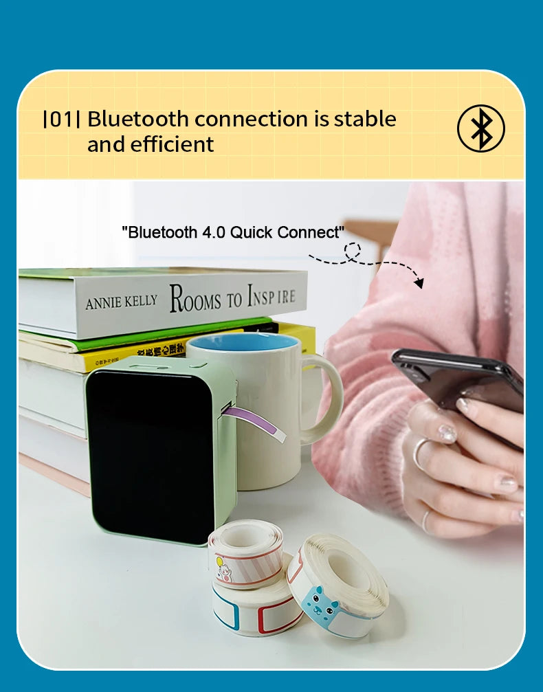 Mini Bluetooth Thermal Label Printer – P15 Model