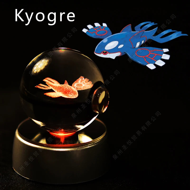 Pokémon 3D Crystal Ball Night Light with LED Base