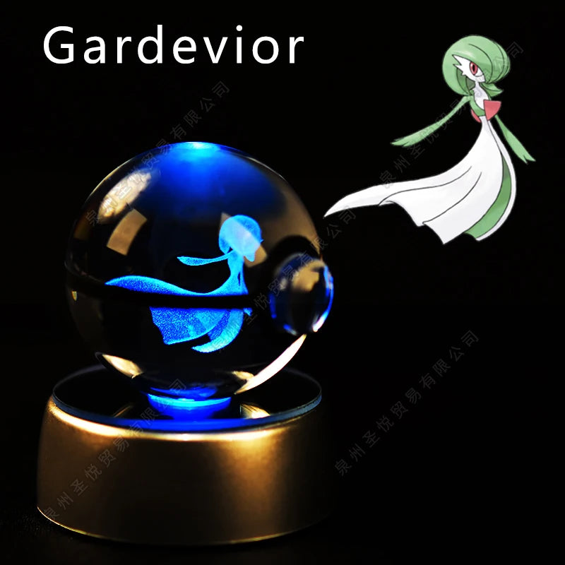 Pokémon 3D Crystal Ball Night Light with LED Base