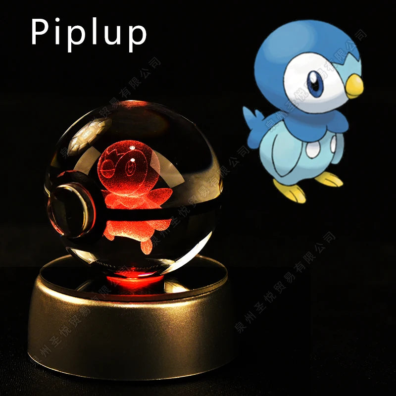 Pokémon 3D Crystal Ball Night Light with LED Base