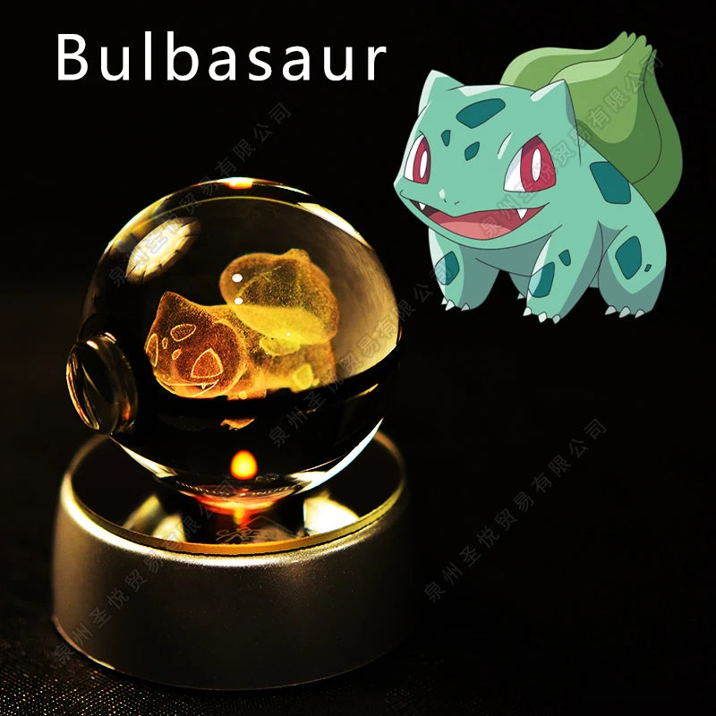 Pokémon 3D Crystal Ball Night Light with LED Base