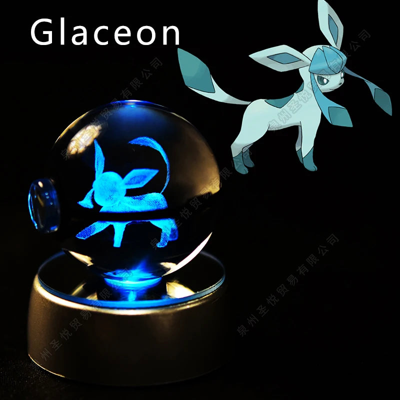 Pokémon 3D Crystal Ball Night Light with LED Base