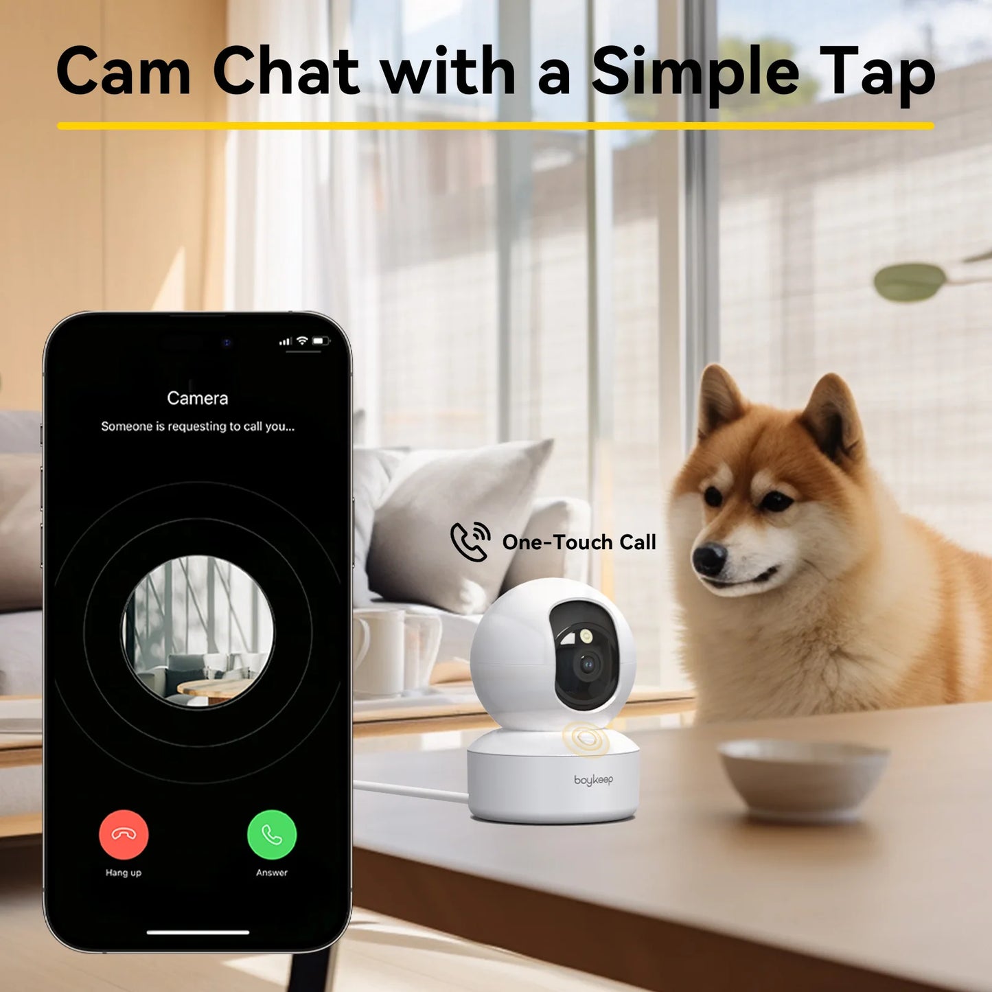 BoyKeep K30 3MP 360° Dome Security Camera – Smart Motion Detection & Color Night Vision