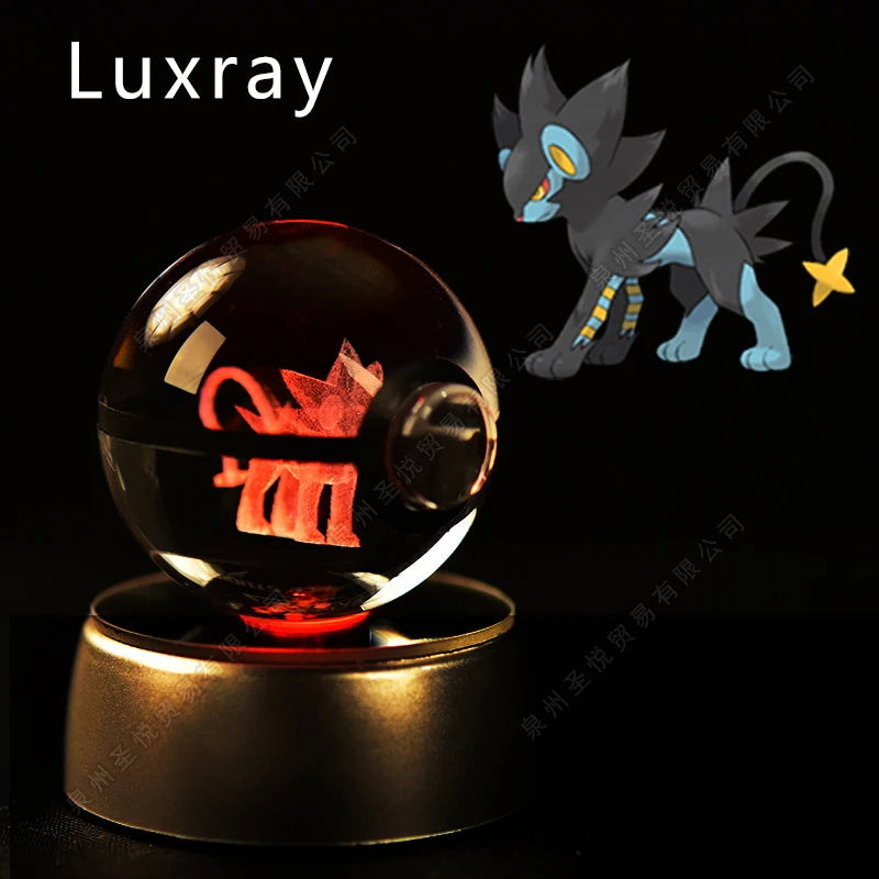 Pokémon 3D Crystal Ball Night Light with LED Base