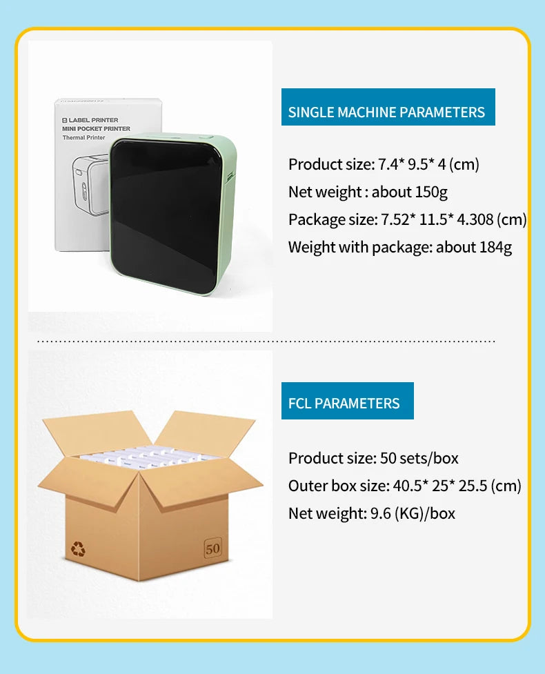 Mini Bluetooth Thermal Label Printer – P15 Model