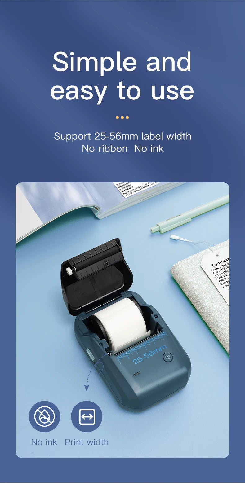 NIIMBOT B1 Bluetooth Thermal Label Printer
