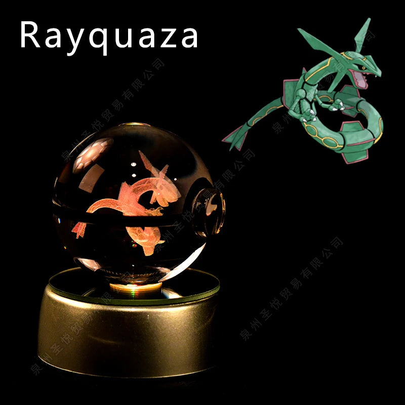 Pokémon 3D Crystal Ball Night Light with LED Base
