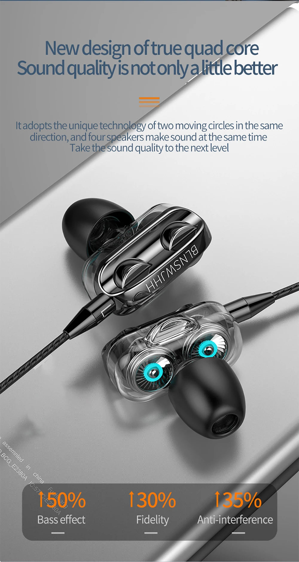🎧 VAORLO 3.5mm Wired In-Ear Headphones