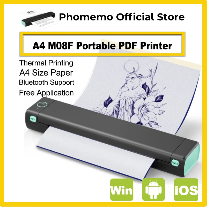 📄 Phomemo M08F Portable A4 Thermal Printer