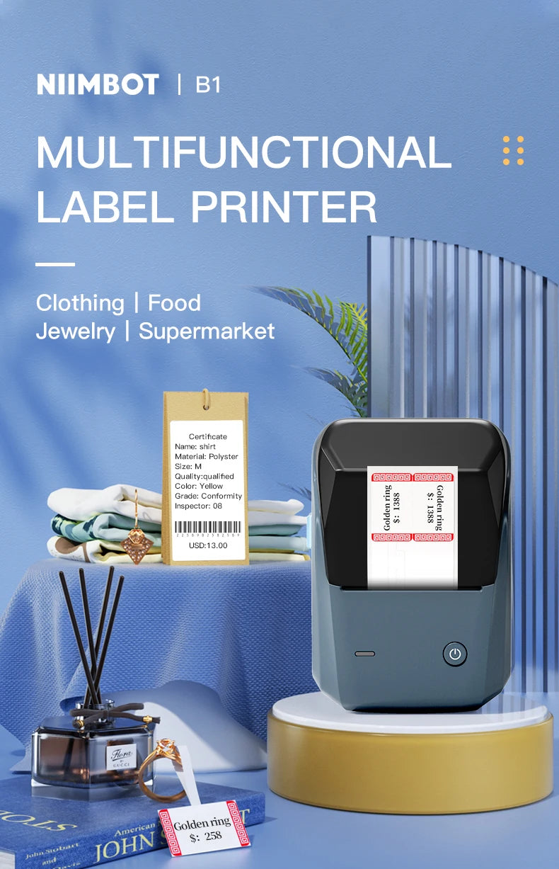 NIIMBOT B1 Bluetooth Thermal Label Printer
