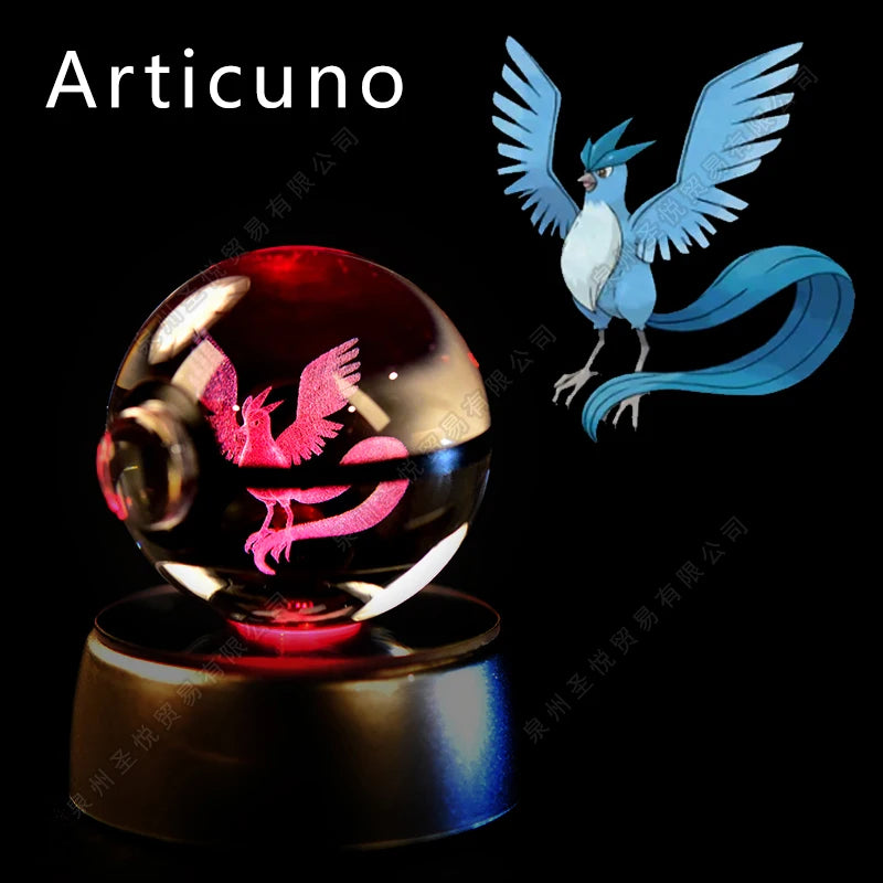 Pokémon 3D Crystal Ball Night Light with LED Base