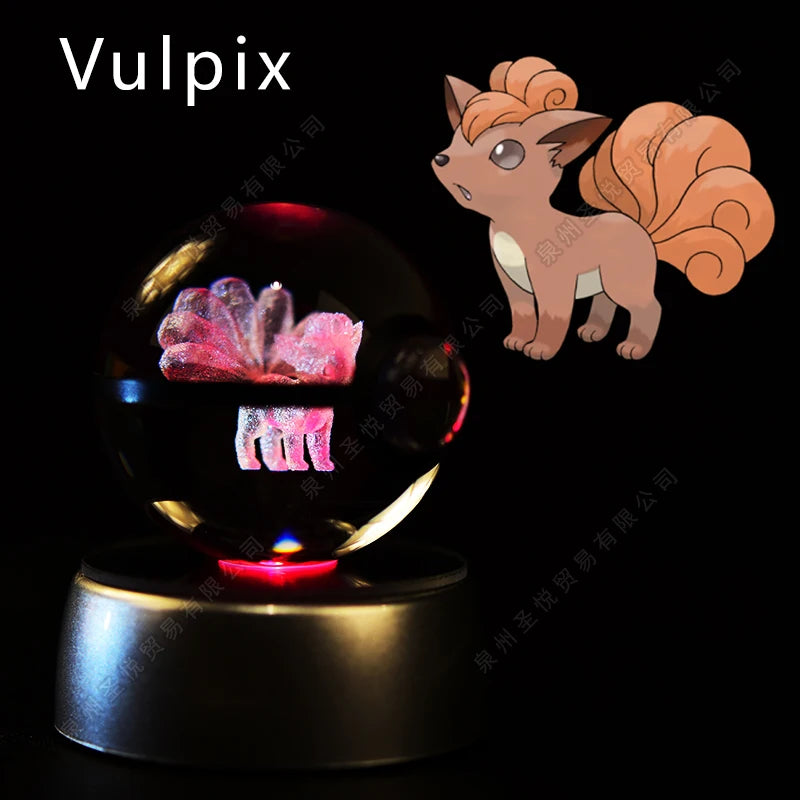Pokémon 3D Crystal Ball Night Light with LED Base
