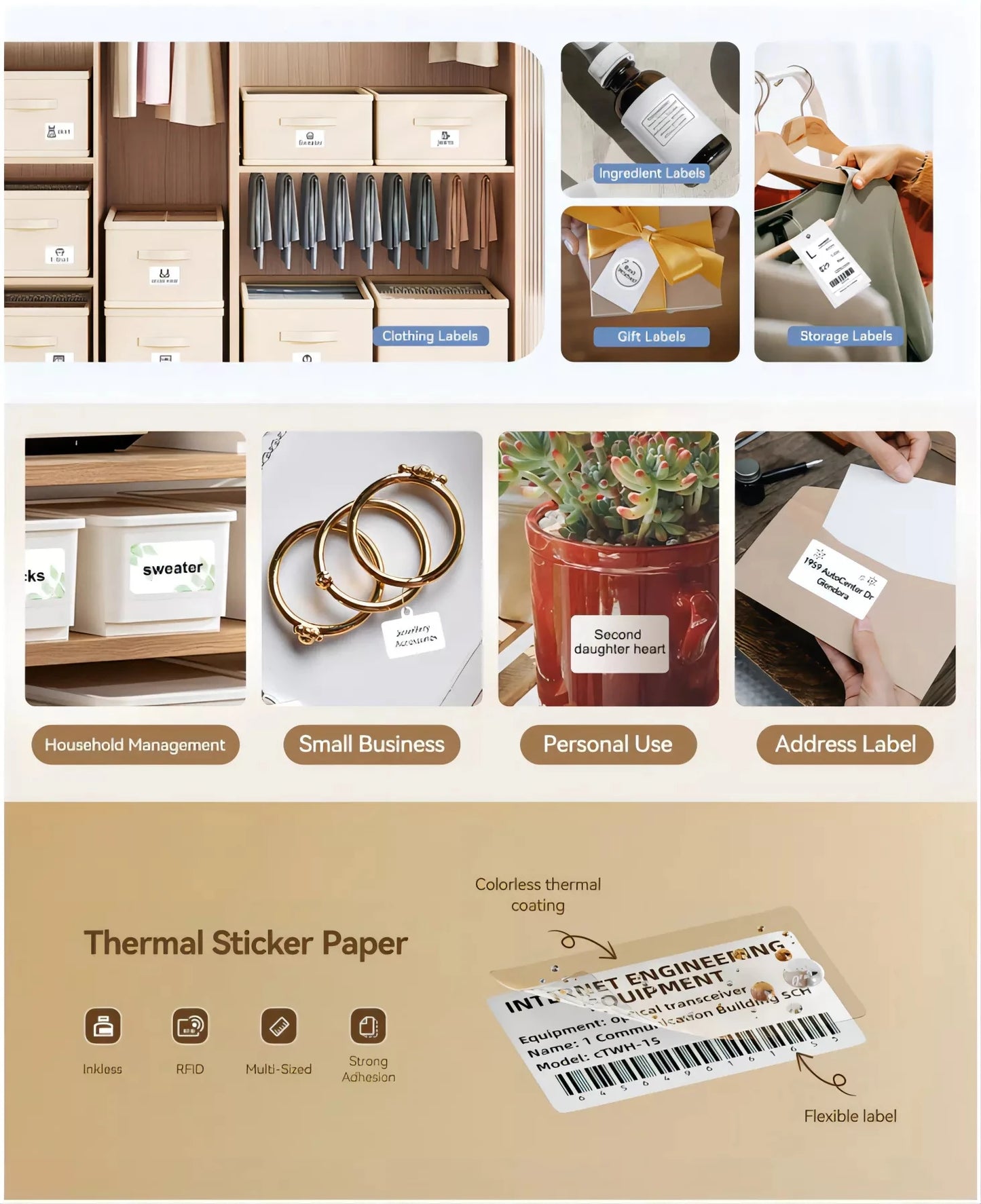 Bluetooth Thermal Label Printer – Commercial & Home Use