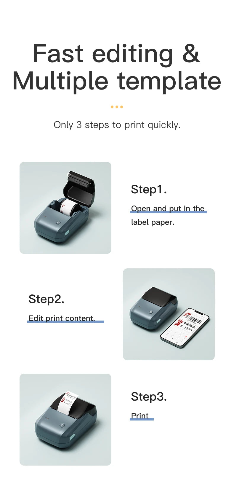 NIIMBOT B1 Bluetooth Thermal Label Printer