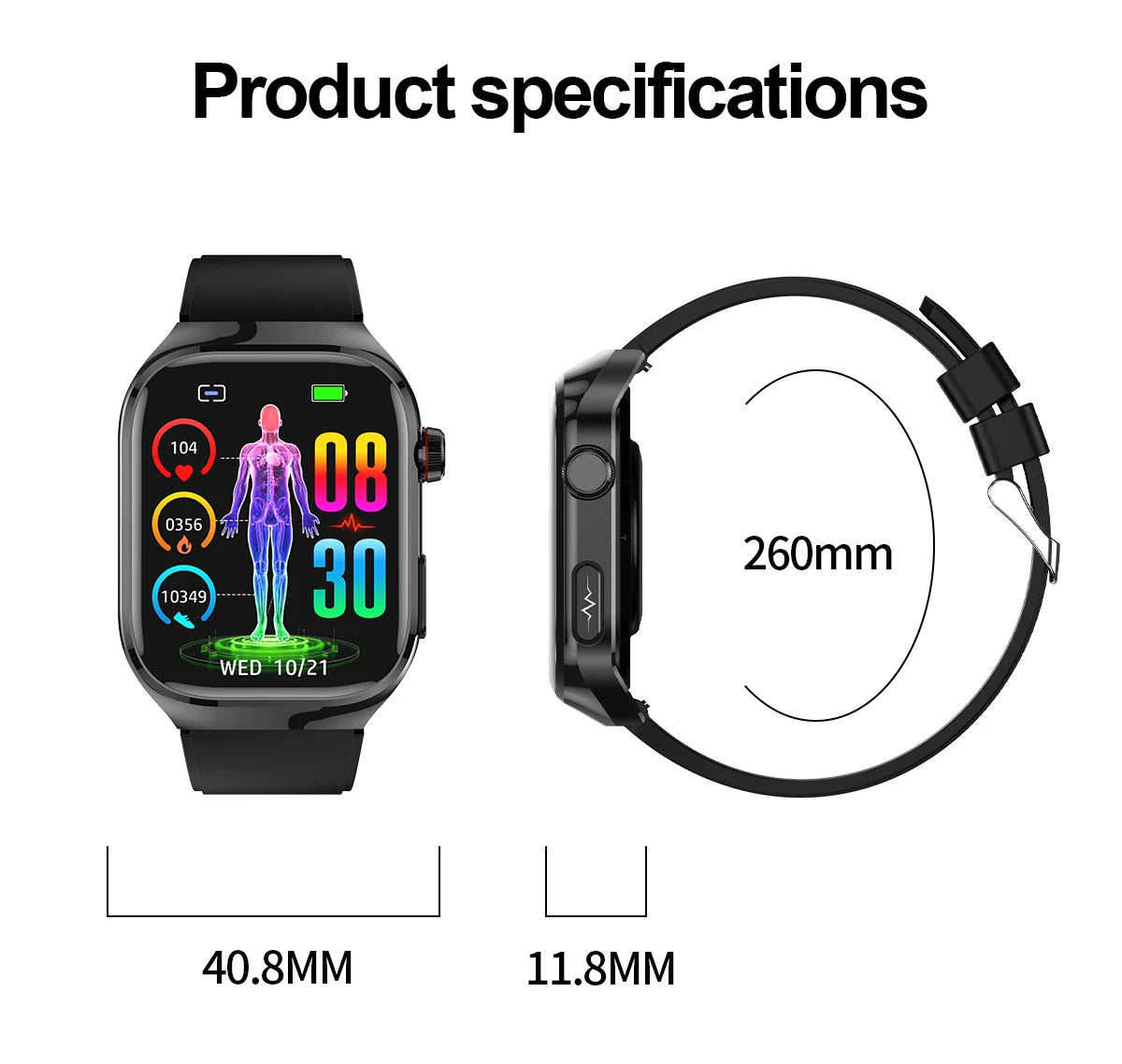 AI Health Smart Watch – Advanced 5-Organ Health Management