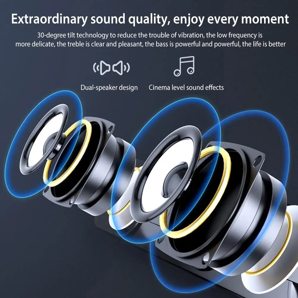 π΅ Salange Bluetooth Sound Bar β USB & AUX Stereo Speaker with 9D Surround Sound
