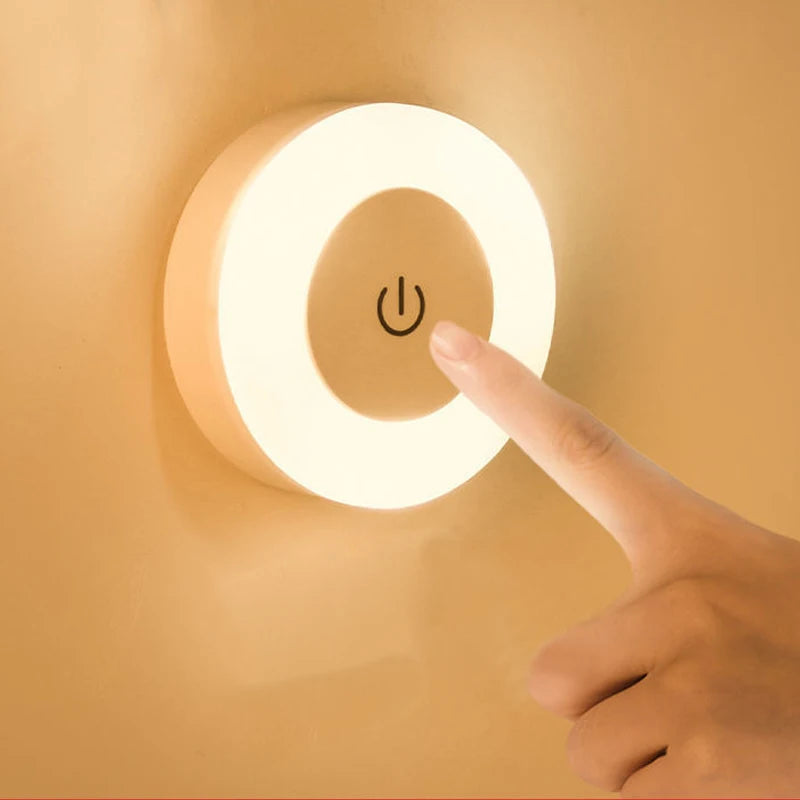 USB Rechargeable Magnetic Touch Night Light – Warm LED Glow