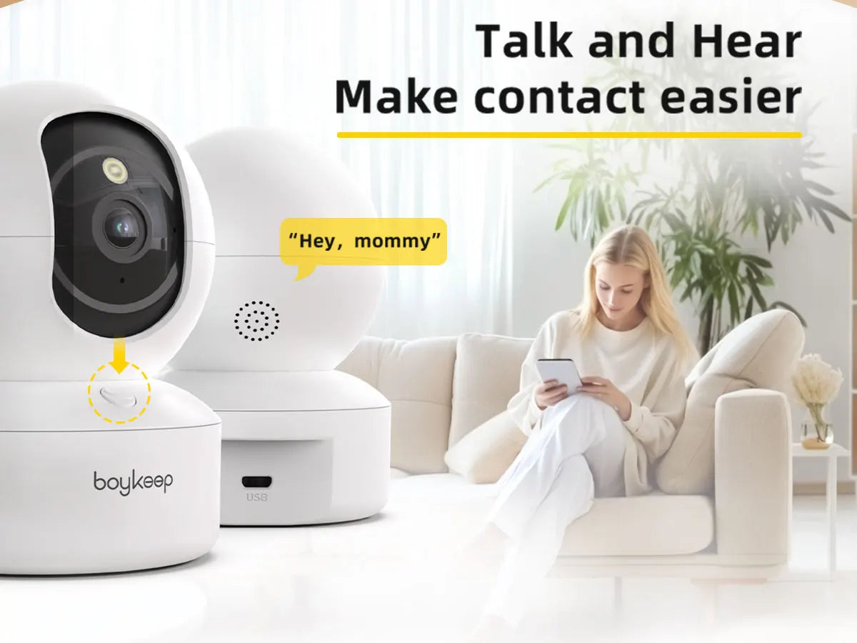 BoyKeep K30 3MP 360° Dome Security Camera – Smart Motion Detection & Color Night Vision