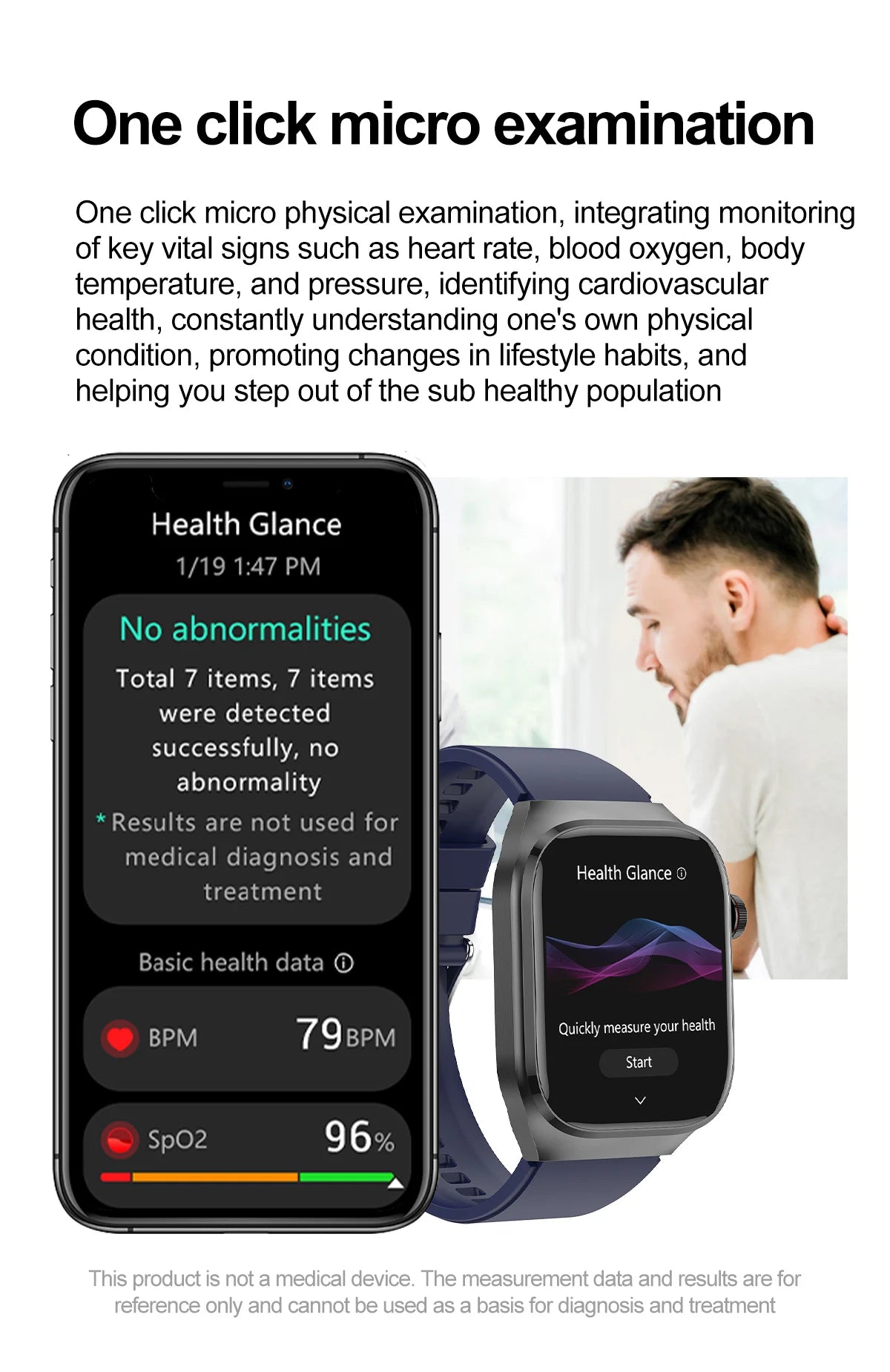 AI Health Smart Watch – Advanced 5-Organ Health Management