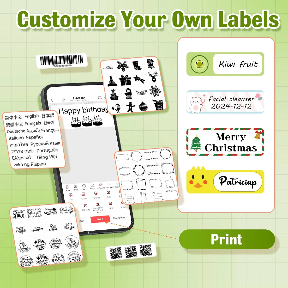 Mini Bluetooth Thermal Label Printer – P15 Model