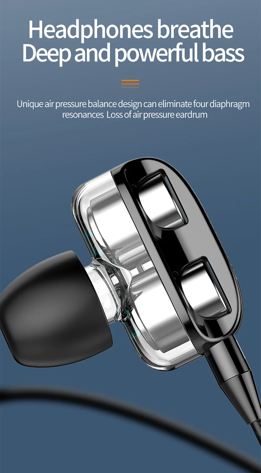 🎧 VAORLO 3.5mm Wired In-Ear Headphones
