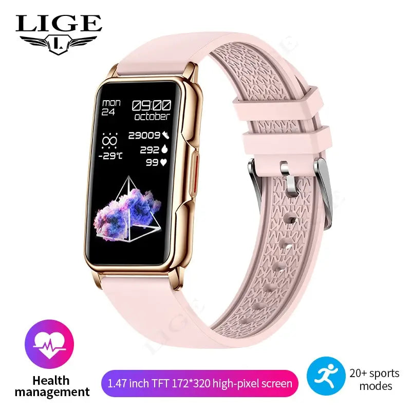 LIGE 1.47" Smartwatch with Bluetooth Calling & Health Monitoring