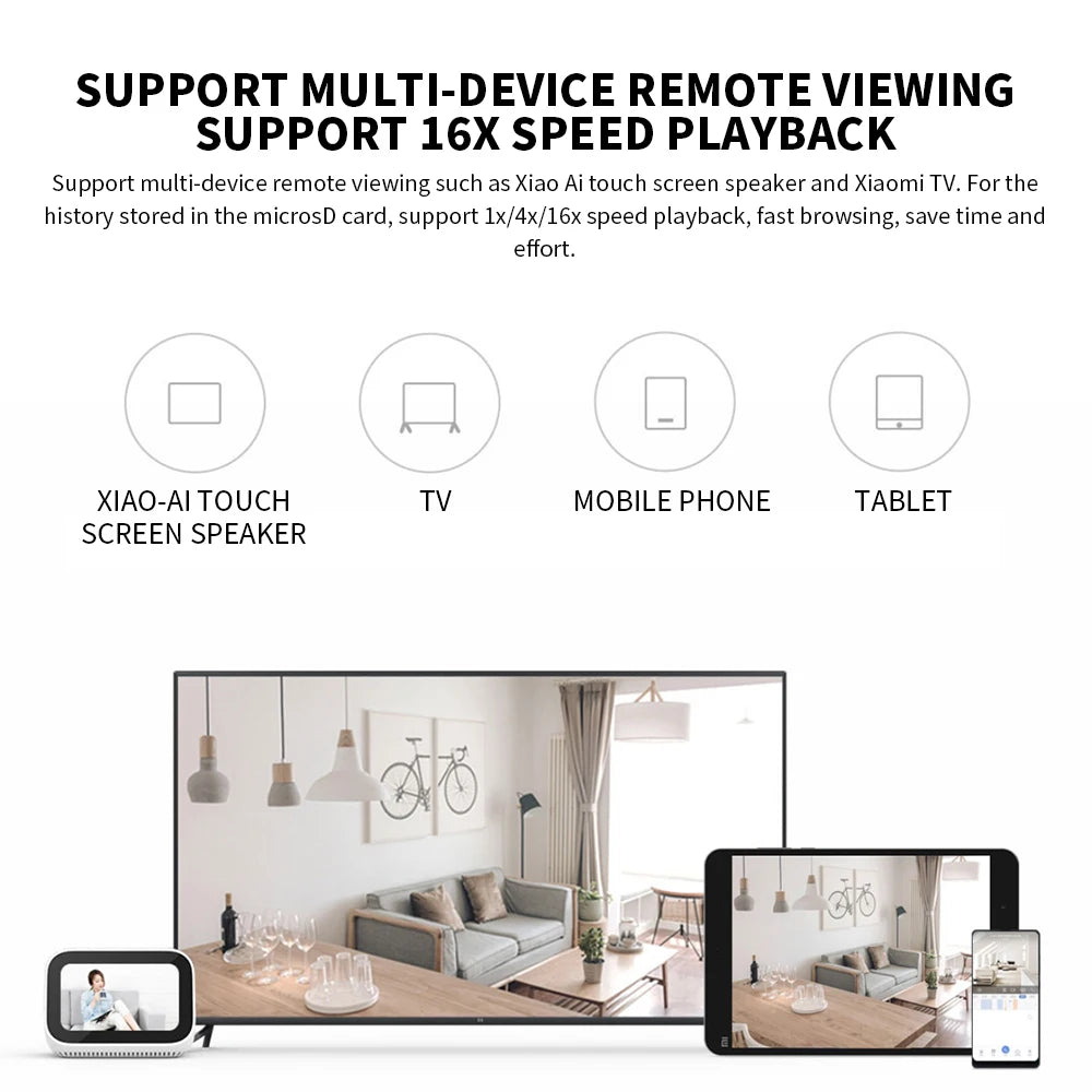 Xiaomi Smart Camera PTZ 2K Version – AI Human Detection & 360° Panoramic View