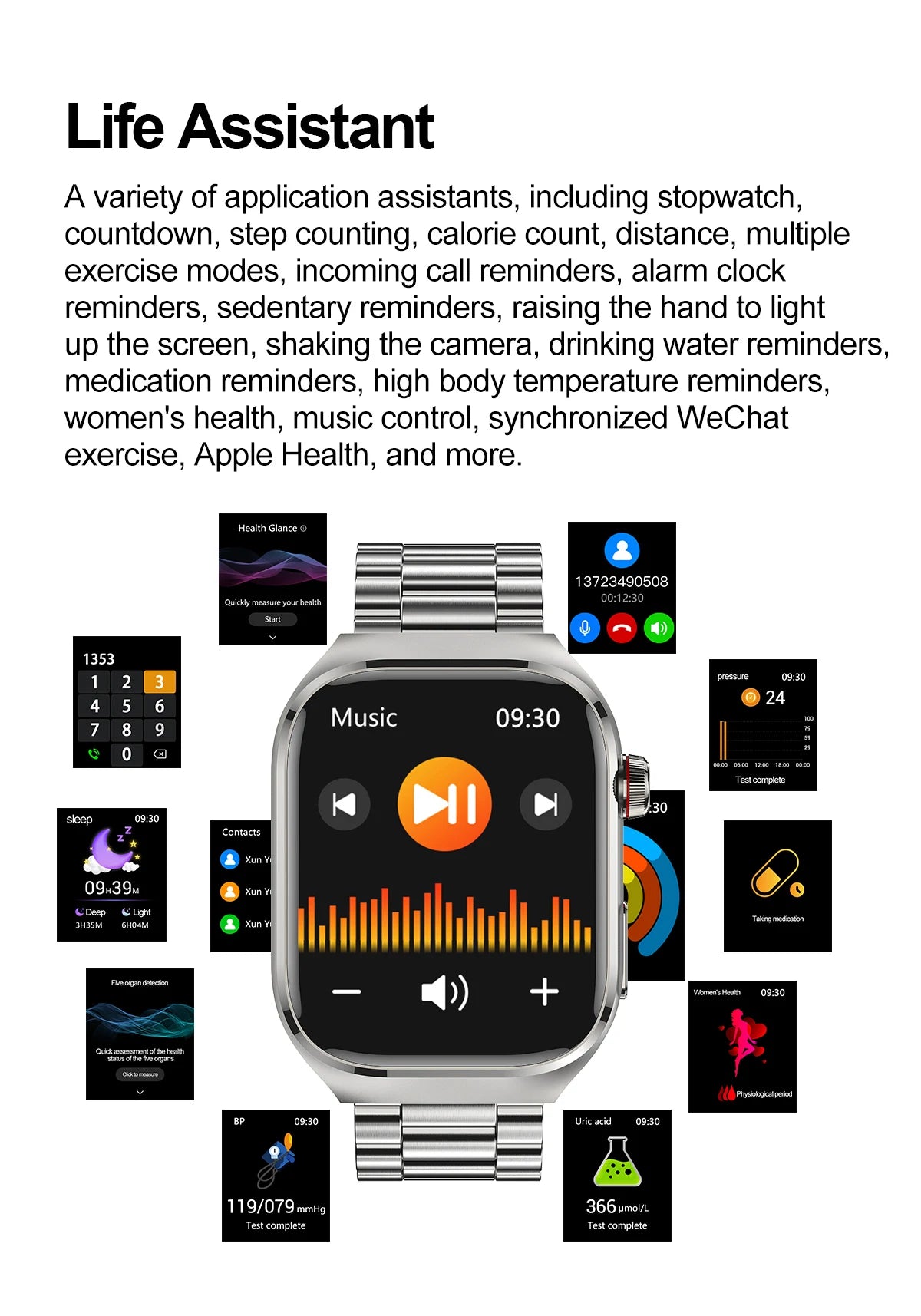 AI Health Smart Watch – Advanced 5-Organ Health Management
