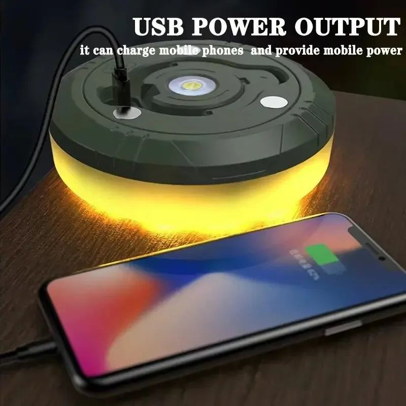 Portable Outdoor Camping LED Light Strip – Warm White & RGB Modes