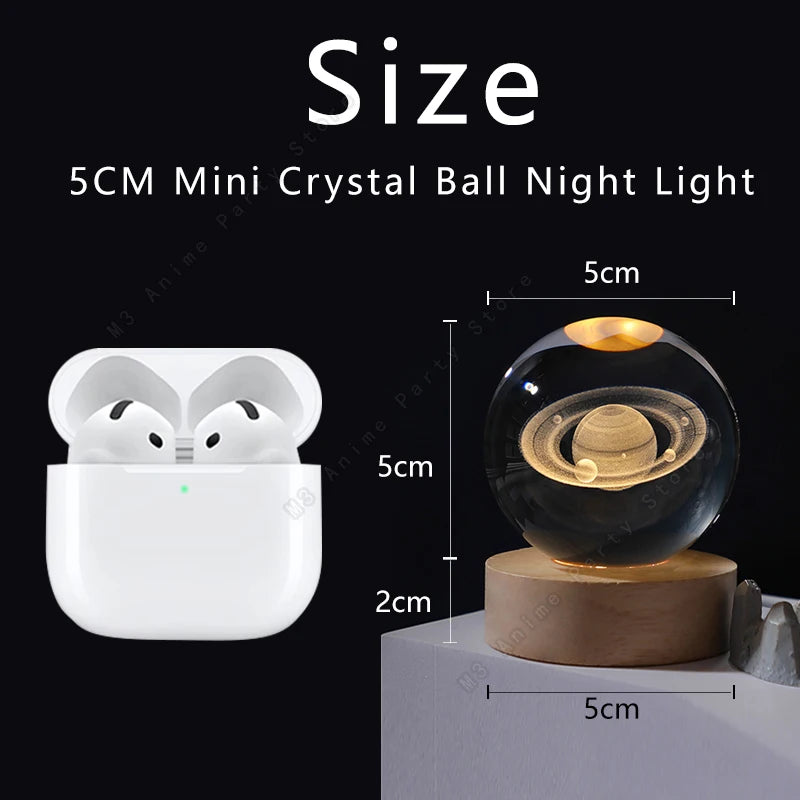 ✨ 3D Crystal Ball Night Light – Mini Galaxy in Your Hands ✨