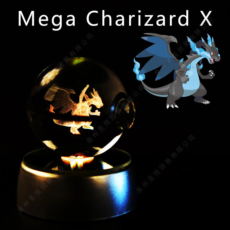 Pokémon 3D Crystal Ball Night Light with LED Base