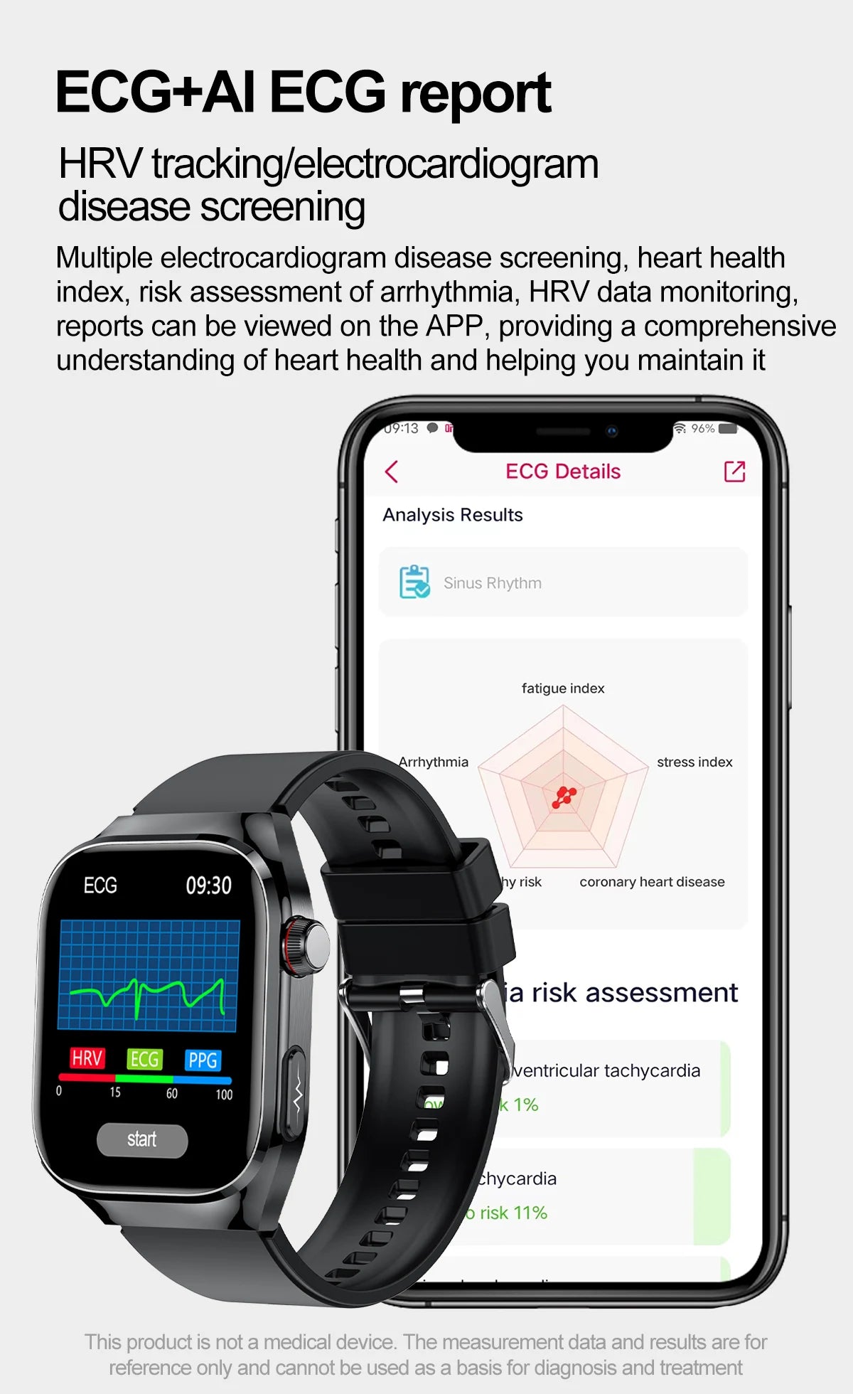 AI Health Smart Watch – Advanced 5-Organ Health Management