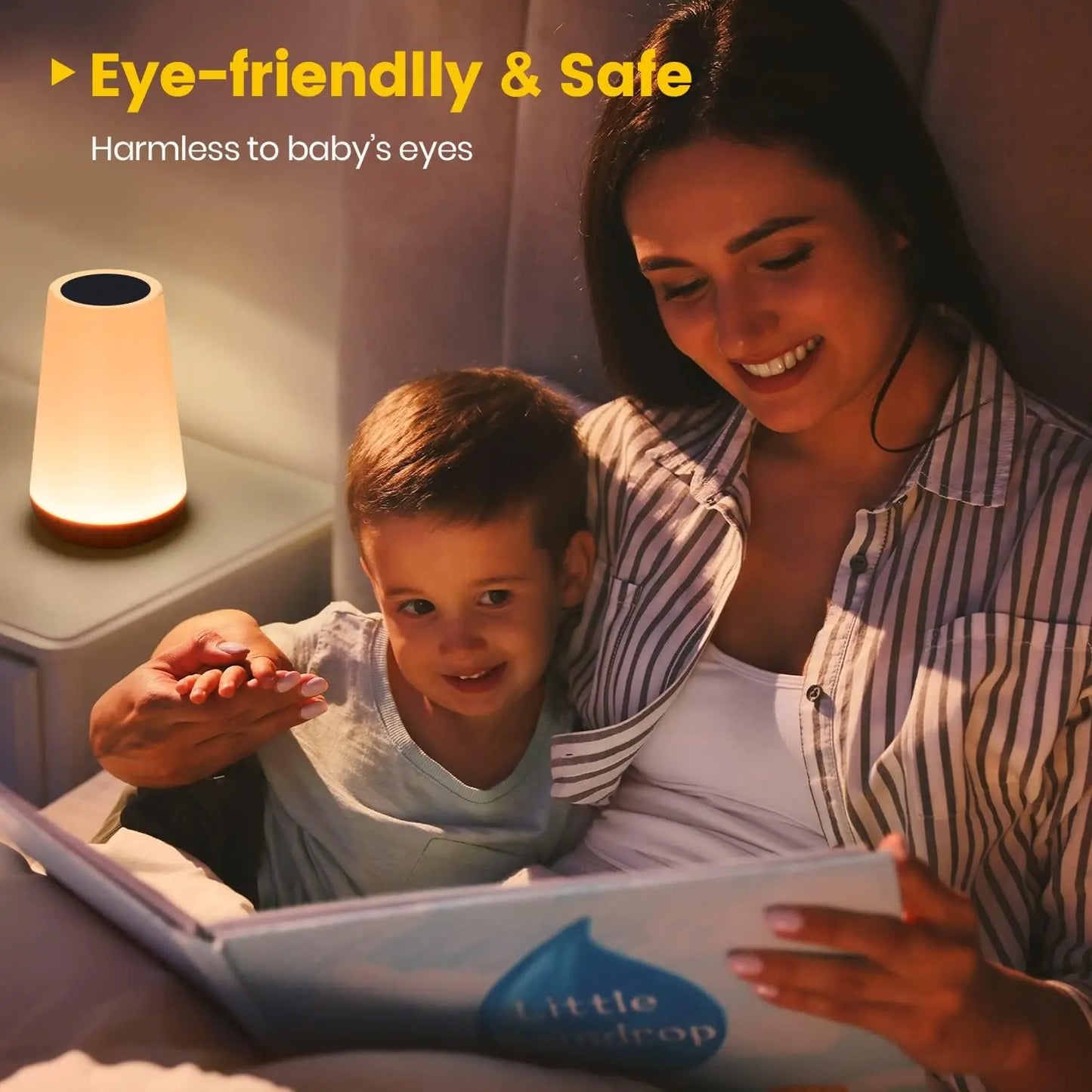 Smart LED Night Light – 13 Colors | 5 Brightness Levels | Touch & Remote Control