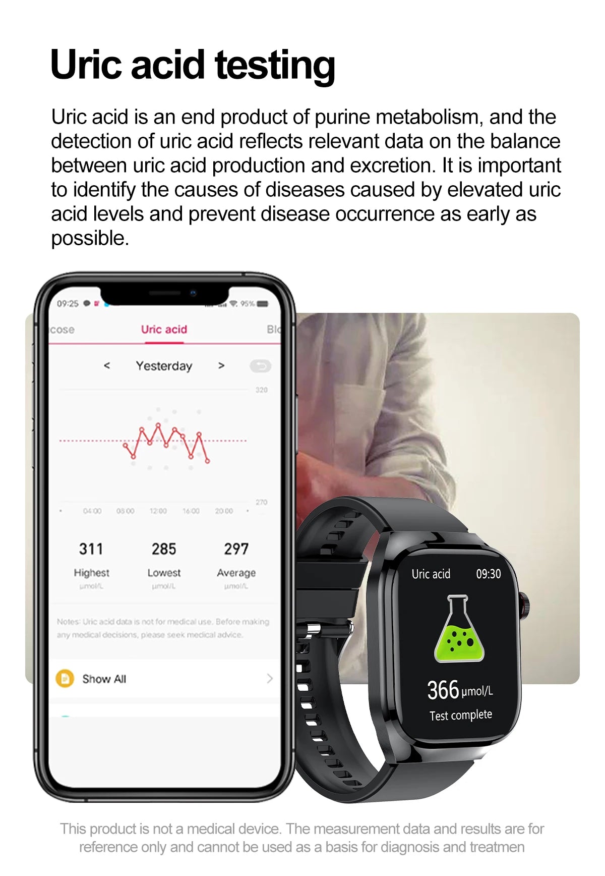 AI Health Smart Watch – Advanced 5-Organ Health Management